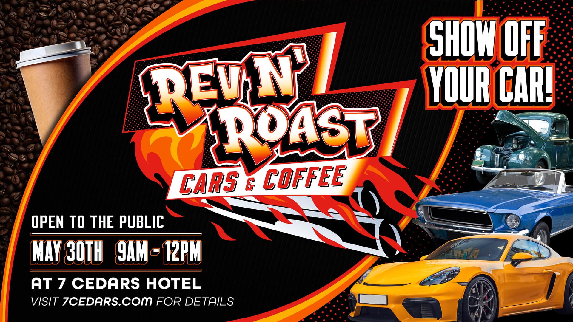 Rev N Roast, Cars and Coffee
