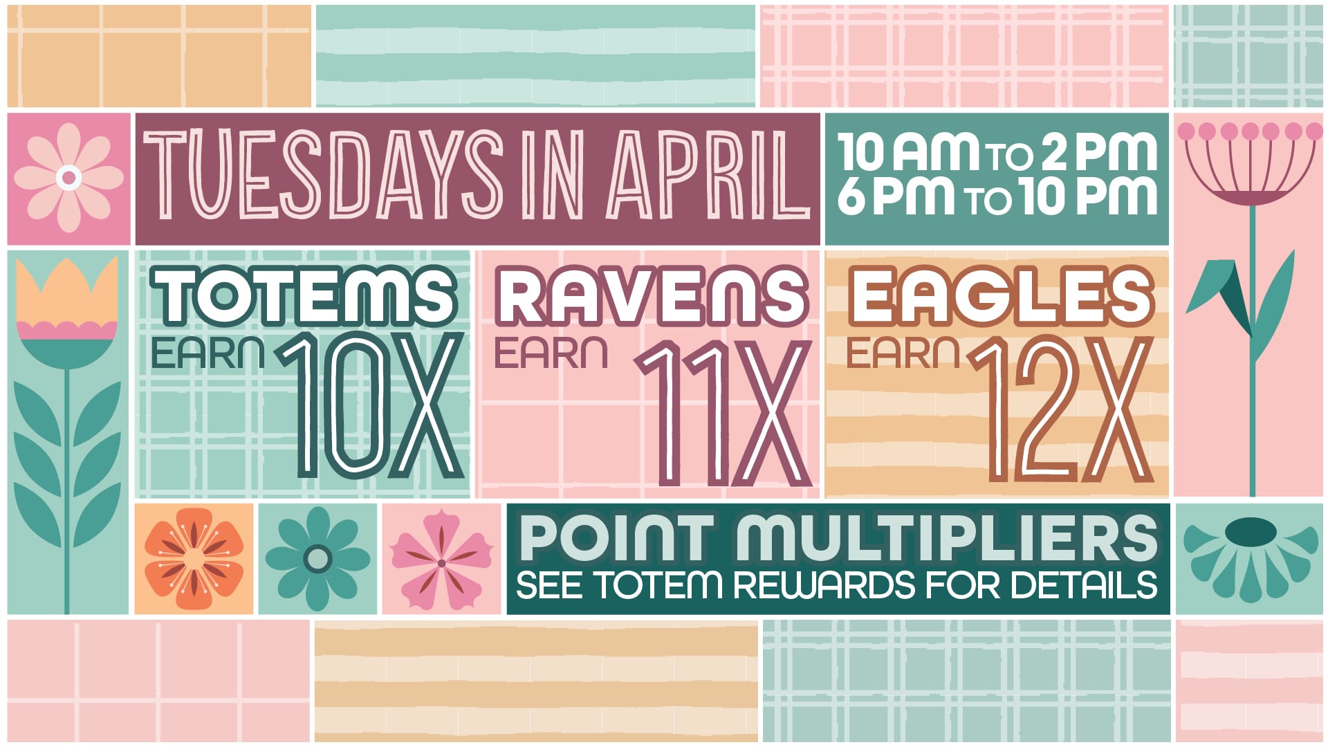 Tuesday Point Multipliers In April