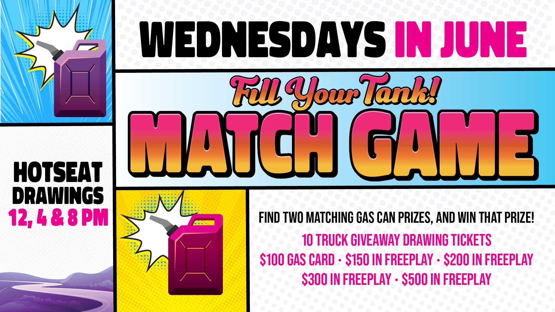 Fill Your Tank Match Game | 7 Cedars Casino