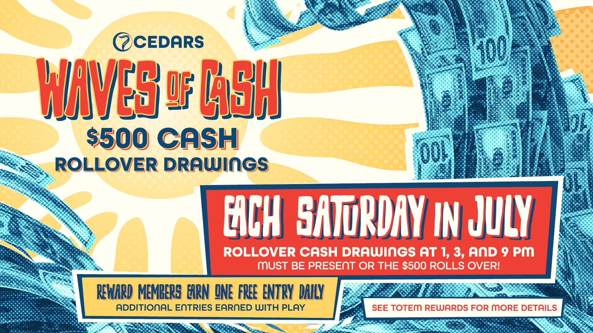 Waves of Cash Rollover Drawings