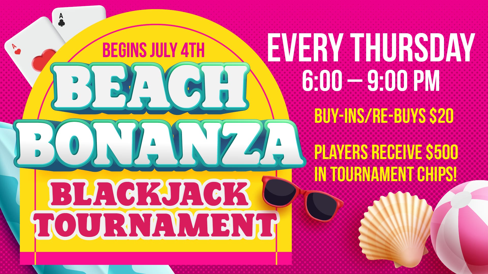 Beach Bonanza Blackjack Tournament