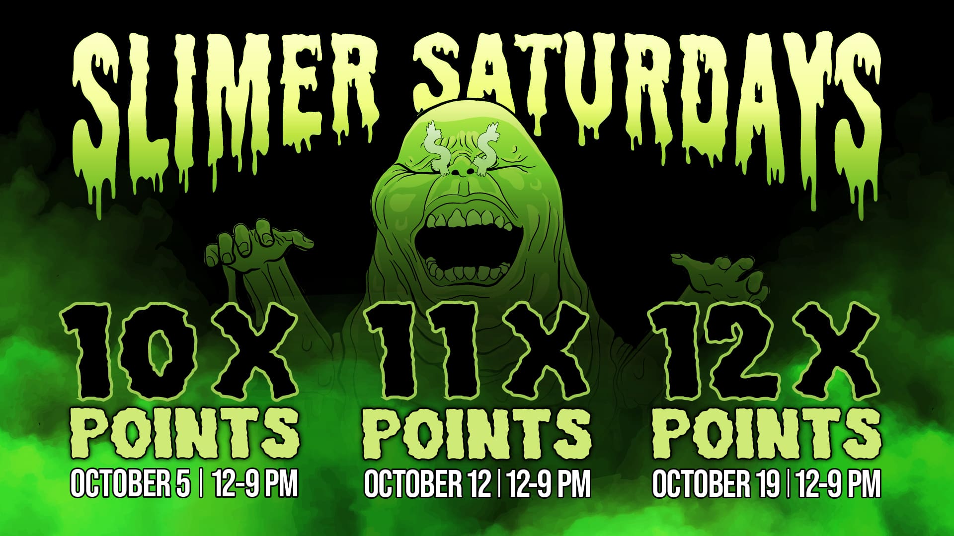 Slimer Saturdays Point Multipliers