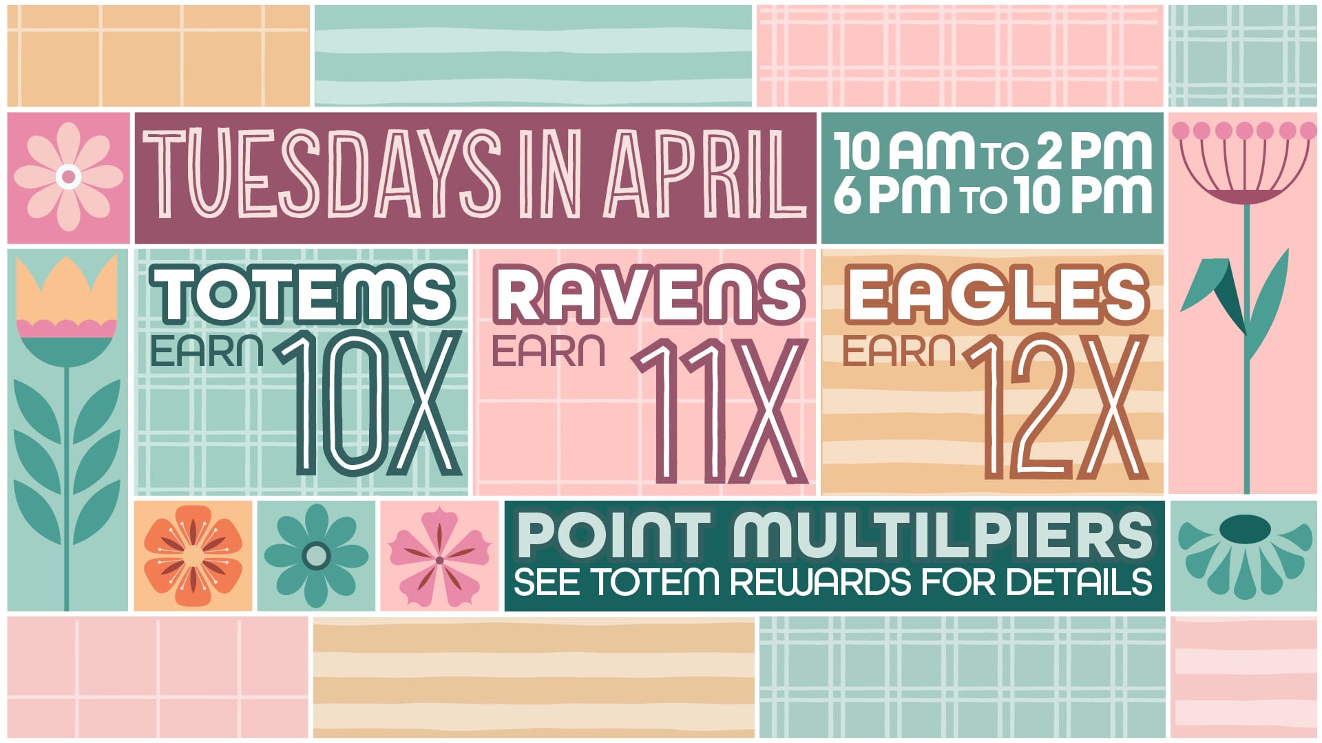 Tuesday Point Multipliers In April