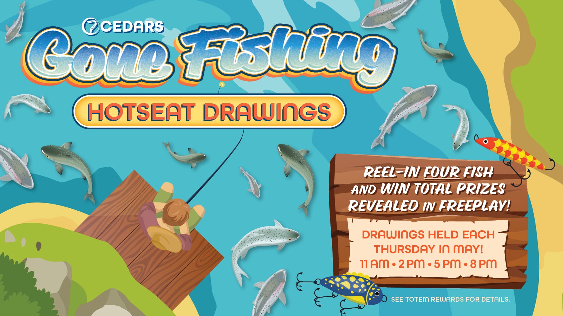 Gone Fishing Hotseat Drawings