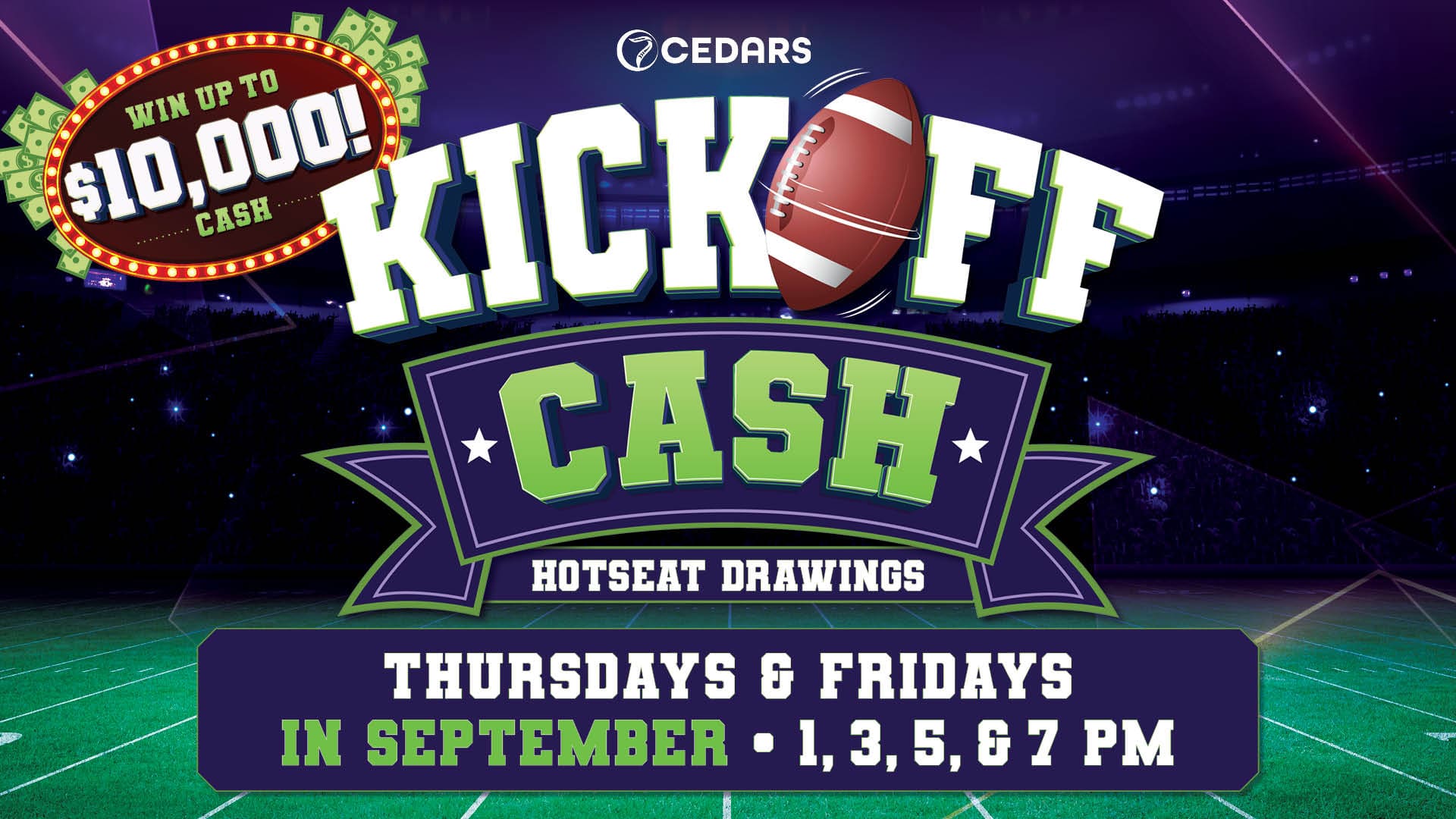 Kickoff Cash Hotseat Drawings